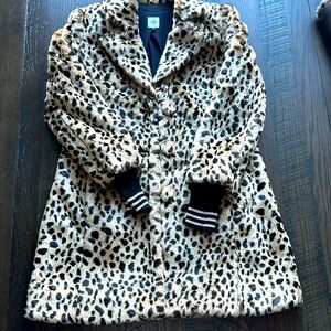 CAbi faux leop coat